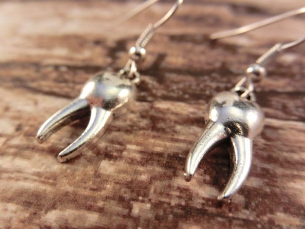 Zahn Ohrringe Vintage Optik Zähne Zahnarzt tooth